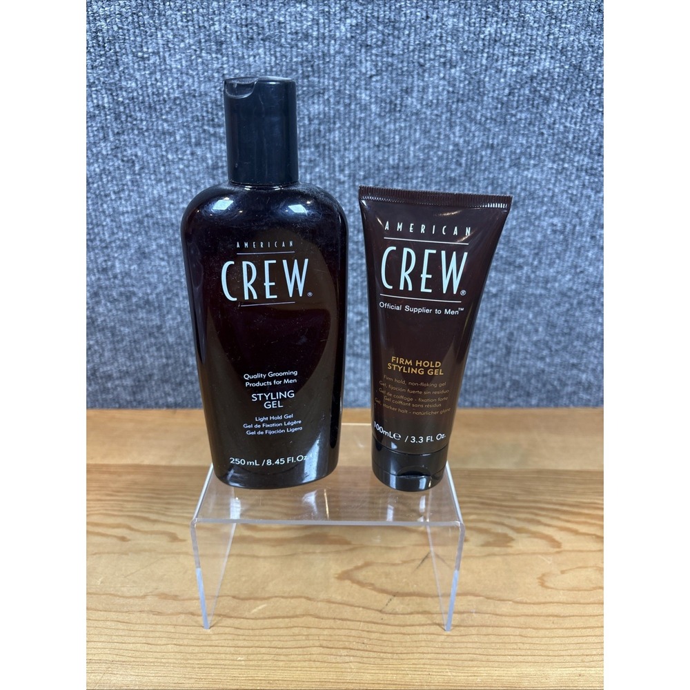 American Crew Light Hold Styling Gel 8.45 oz~And Firm Hold Styling Gel 3.3 fl oz